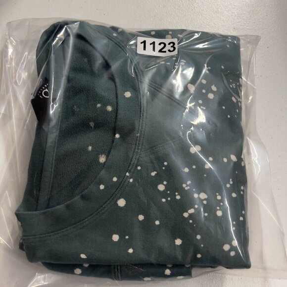 BOBI Los Angeles Bleach Splatter Terry Cropped Long Sleeve Sweatshirt Size S - Picture 8 of 9